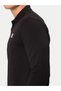 Men's Cotton Long Sleeve Woven Daily Use Black1 Polo Collar T-Shirt - 5