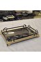 Decorative Mirrored Metal Tray 46X32 cm Antique - 2