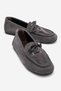 Lorven Smoked Suede Genuine Leather Lace-Up Women Loafer Shoes
