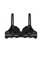 Anna 2735 Lace Low-Cut Padded Push-Up Bra and Panty Set - Black - 4