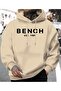 Bench K Hooded Sweatshirt with Text Detail and Fleece Inside