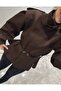 Special Design Flared Belted Hidden Button Detailed Jacket - Lined - 2