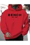 Bench K Hooded Sweatshirt with Text Detail and Fleece Inside