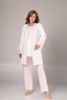 Women's Powder Winter Special Design Maternity Maternity Dressing Gown Pajama Set 3-Piece Set - 6