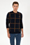 Men's Regular Fit Crew Neck Navy Blue Sweatshirt 50310323-Vr033 - 3