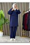 Stone Detailed Hooded Zippered Double Tunic Set - 3
