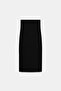 Women's Midi Skirt with Slit at the Back and Zipper Closure - 3