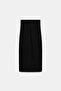 Women's Midi Skirt with Slit at the Back and Zipper Closure - 4