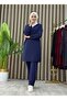 Stone Detailed Hooded Zippered Double Tunic Set - 4
