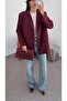 Oversized Burgundy Blazer - 3