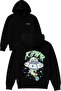Ripndip Design Printed Oversized Black Hooded Sweatshirt