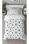 Printed Special Design Single Person Modern White Style Stylish Duvet Cover Set with Leaves Pattern, Without Sheets