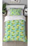 Lemon Green Fruit Patterned Printed Specially Designed Single Modern Stylish Duvet Cover Set Without Sheets
