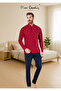 Men's Clothing 100% Cotton 3-Piece Boxed Robdöşambr & Long Sleeve Pajama Set (Modal Boxer Gift) - 3