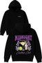 Midnight Margaritas Design Printed Oversized Black Hooded Sweatshirt