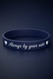 Women Men Silicone Bracelet Always by Your Side Written Flexible Bracelet - Gift