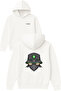 Masked Man Design Printed Oversized White Hooded Sweatshirt
