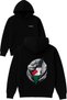 Palestine Country Design Printed Oversized Black Hooded Sweatshirt