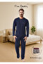 Men's Clothing 100% Cotton Long Sleeve Pajama Set (with Modal Boxer Gift)