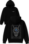 Odin Design Printed Oversized Black Hooded Sweatshirt