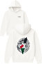 Palestinian Country Design Printed Oversized White Hooded Sweatshirt