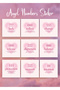 9Pcs Mini Angel Numbers Sticker Set - Affirmation Number Sequences Manifest Angel Numbers Numerology - 2