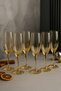 6-Piece Honey Coffee Side Glasses and Presentation Glass - Stylish, Modern, and Elegant Glass Cups - 2