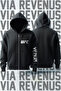 Ufc Printed Unisex 3 Thread K Hooded Zippered Sweatshirt Cardigan
