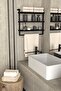 3-Tier Towel Rack Bookcase Stylish and Functional Metal Wood Wall-Mounted Home Bathroom Kitchen Organizer Shelf - 4