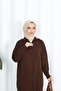 Corded Fabric Zippered Knitwear Dress - 5