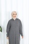 Corded Fabric Zippered Knitwear Dress - 4