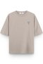 Zeus Back Printed Semi Oversized Stone Color Tshirt 1405 - 2