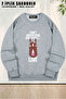 Unisex Loose Fit Bojack Horseman Printed Design Oversized Crew Neck Sweatshirt