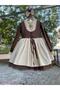 Premium Collection Lace-Up Special Design Brown Children's Dress - 4