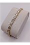 Gold, Bagette Cut Stone Waterway Bracelet - 2