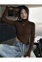 Autumn, Winter Inside Fleece High Neck S Slim Fit Long Sleeve Blouse 0047 - 3