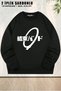 Unisex Loose Fit Kessoku Band Bocchi the Rock Logo Bando Printed Oversized Crew Neck Sweatshirt