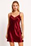 Premium Burgundy Satin Lace Nightgown Robe Set – Stylish Two-Piece Set - 2