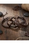 3-Piece Leather Bracelet Adjustable Genuine Leather Bracelet with Sailor Helm Figure - 2