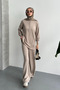 Women's Modal Oversize Zippered Hijab Set 3105 - 5