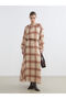 Esvab • Modern & Sophisticated Roba Collar Checkered Embroidered Dress