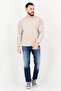Men Crew Neck Plain Long Sleeve Sweatshirt, Light Grey - 4
