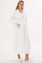 Women's Shawl Collar Lace Long Sleeve Special Design Maternity Nightgown Dressing Gown Set - 2