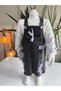 Eid-Themed Girls' Denim Salopet Set Special Design (Denim Dress+Blouse with Stella Lou Toy) - 7