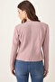 Women's Light Beige Double-Breasted Collar Gabardine Crop Jacket Arm-24Y001010 - 4