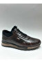 Genuine Leather Rubber Sole Brown Winter Men's Shoes - 2