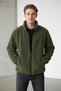 Oversized , Zippered, Mock Neck , Elastic Waist, Plush Jacket