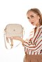 Women's Long Strap Hand and Shoulder Bag – Beige - 7