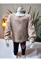 Eid Girls' Corded Fabric Stone Embroidered Sweat Blouse Camisole - 4