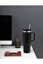 Black Stainless Steel Thermos with Straw 1200ml - 3